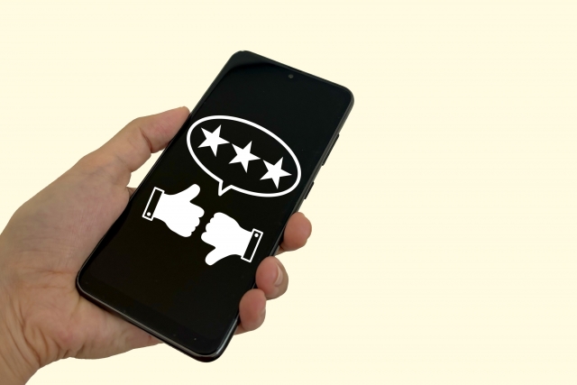 携帯電話と3つ星